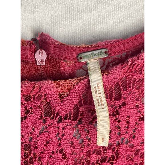 Free People Lace Mini Dress Size 0 - Picture 6 of 8